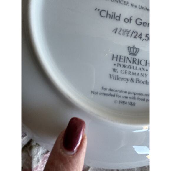 UNICEF Heinrich Collector Plate “Child of Germany" 7284 / 24,500 - Picture 8 of 8
